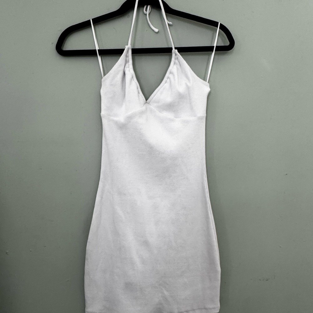 Garage White Backless Dress